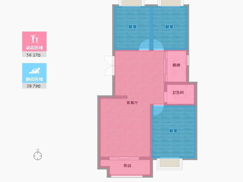 河南省-驻马店市-华府东方-85.31-户型库-动静分区