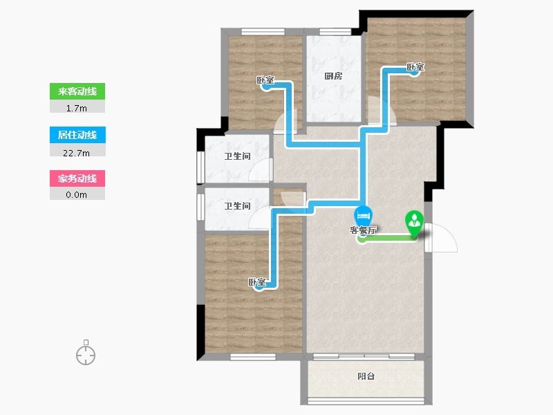 湖北省-黄冈市-城东一号-87.71-户型库-动静线