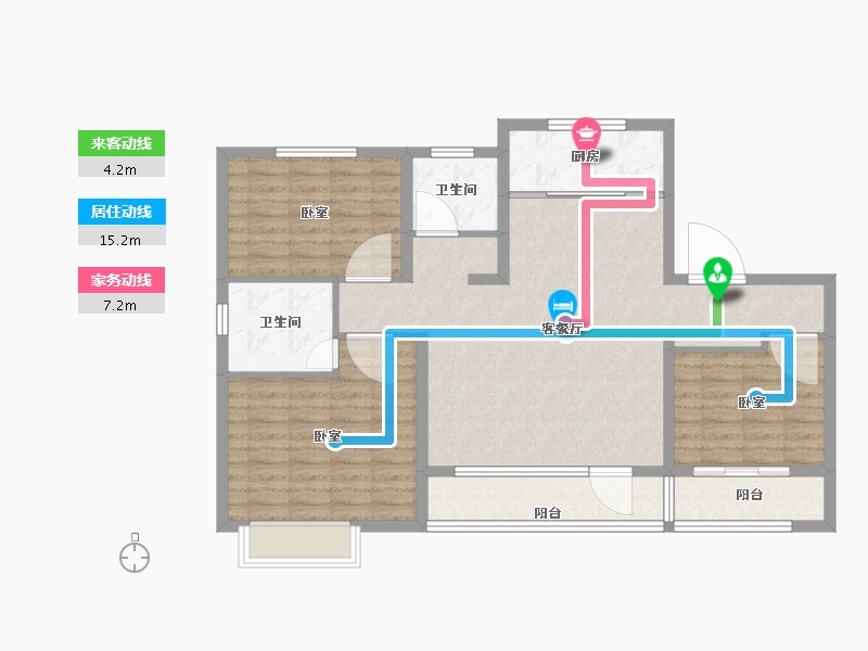 山东省-德州市-泽信喜园-102.00-户型库-动静线