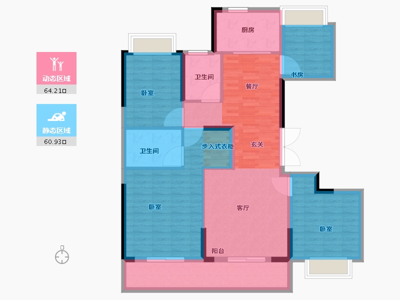 湖北省-武汉市-中建锦绣楚城-113.01-户型库-动静分区