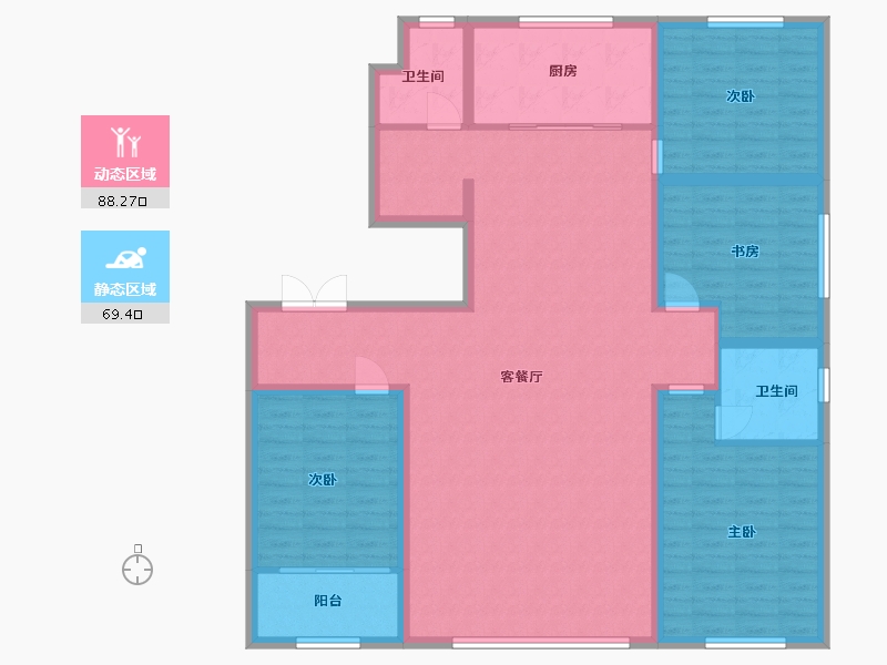 山东省-潍坊市-金帝惠贤府-143.20-户型库-动静分区