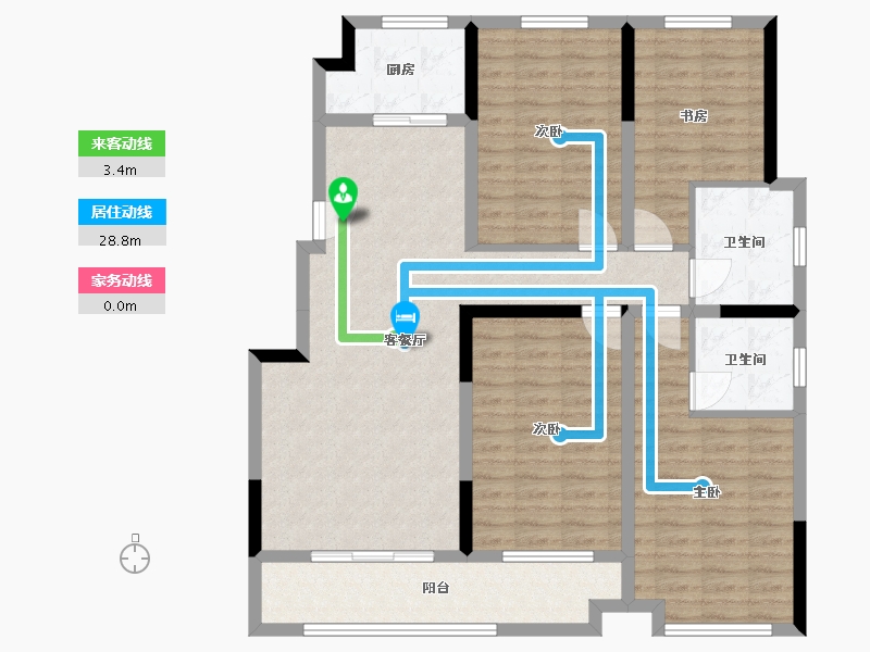 山东省-临沂市-卓新天悦城-112.37-户型库-动静线