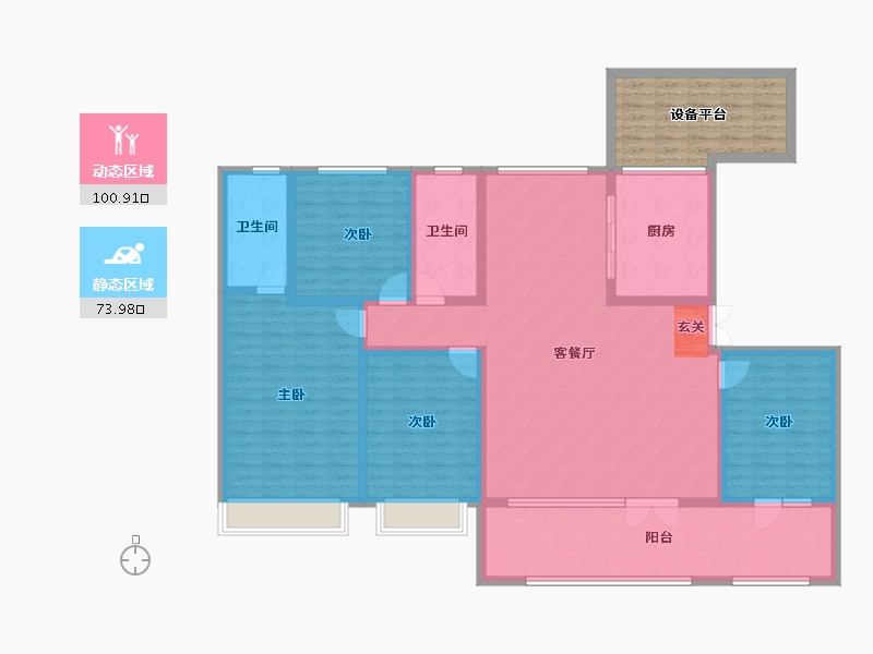 山东省-淄博市-淄博黄金城-170.00-户型库-动静分区