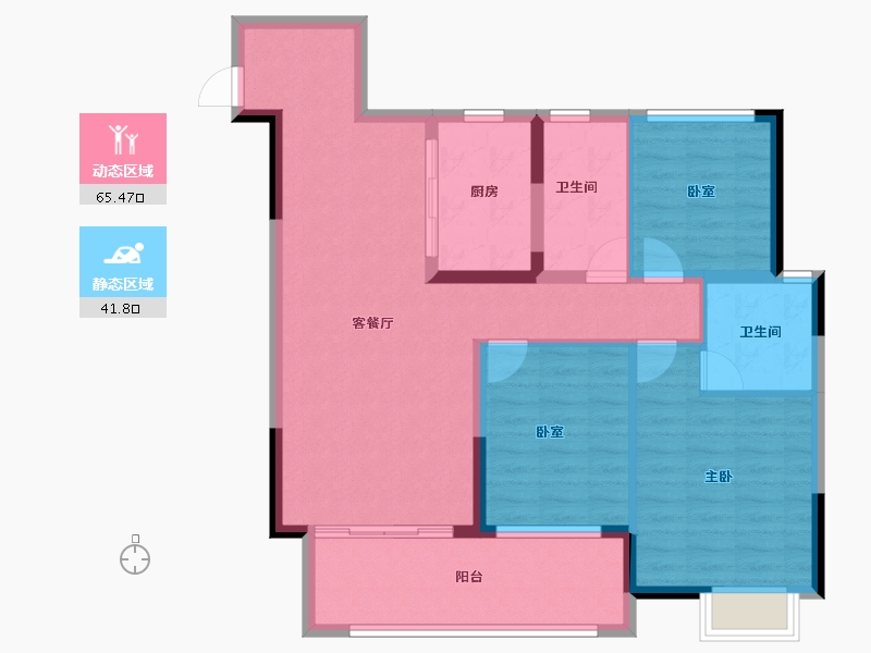 江西省-上饶市-东投·金麟府-96.00-户型库-动静分区