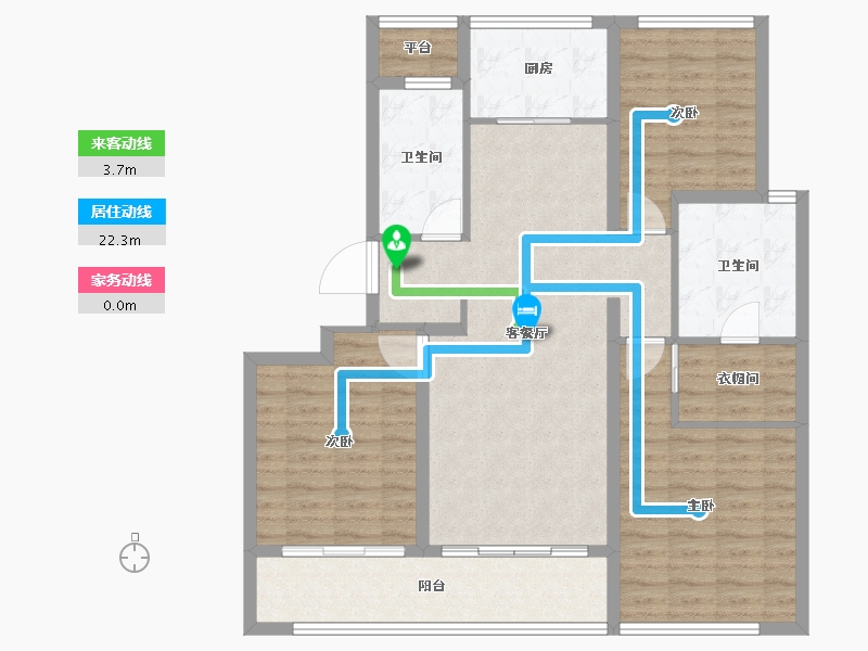 山东省-青岛市-绿城云栖-107.61-户型库-动静线