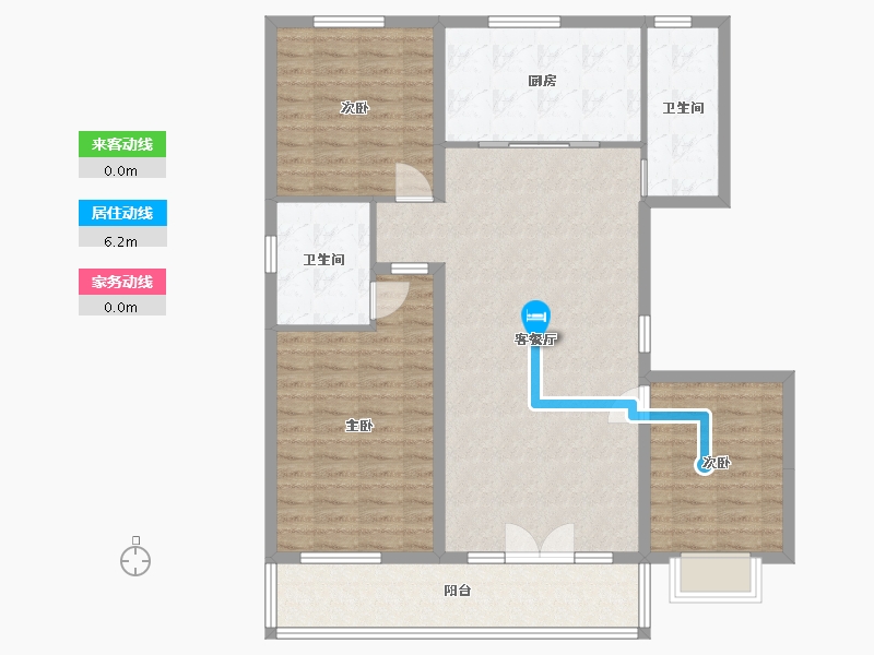 山东省-潍坊市-邦泰·天璞-111.55-户型库-动静线