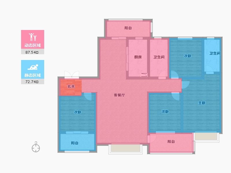 山东省-淄博市-乾元府-142.76-户型库-动静分区