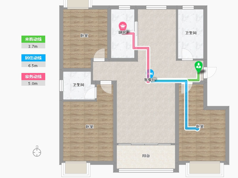 河南省-驻马店市-华府东方-101.72-户型库-动静线