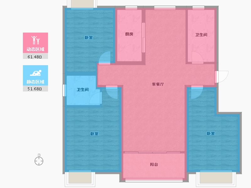 河南省-驻马店市-华府东方-101.72-户型库-动静分区