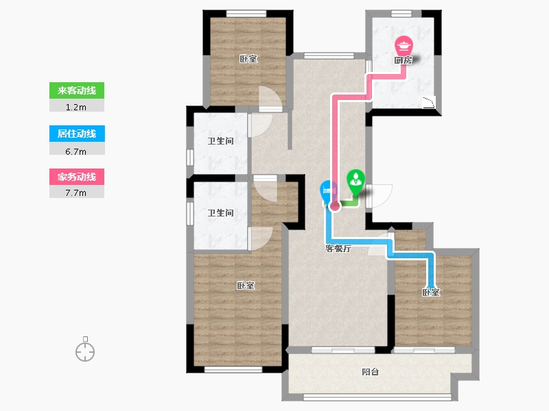 湖北省-武汉市-华发中城中央公园-101.00-户型库-动静线