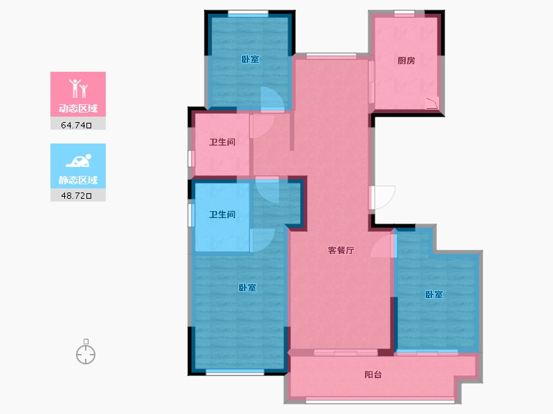 湖北省-武汉市-华发中城中央公园-101.00-户型库-动静分区