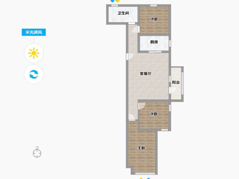 山东省-临沂市-鲁班国际-81.86-户型库-采光通风