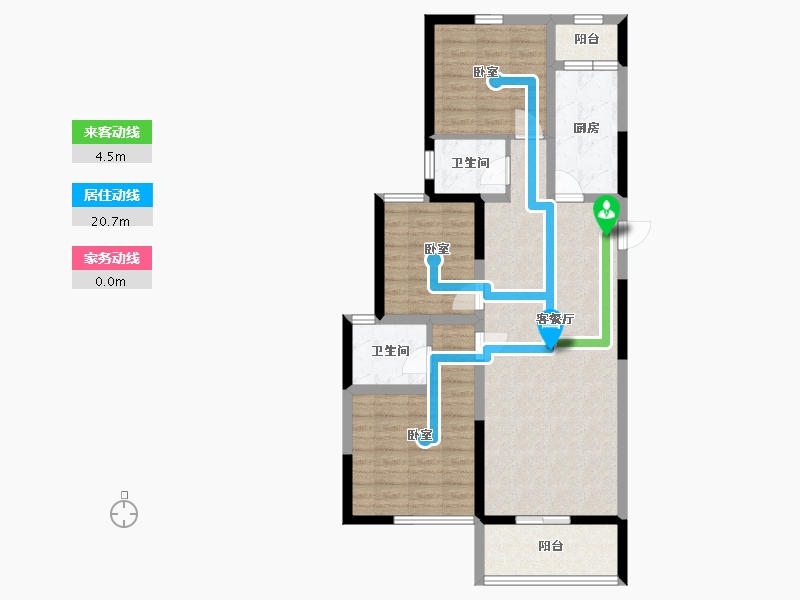 河南省-信阳市-东门首府-88.61-户型库-动静线