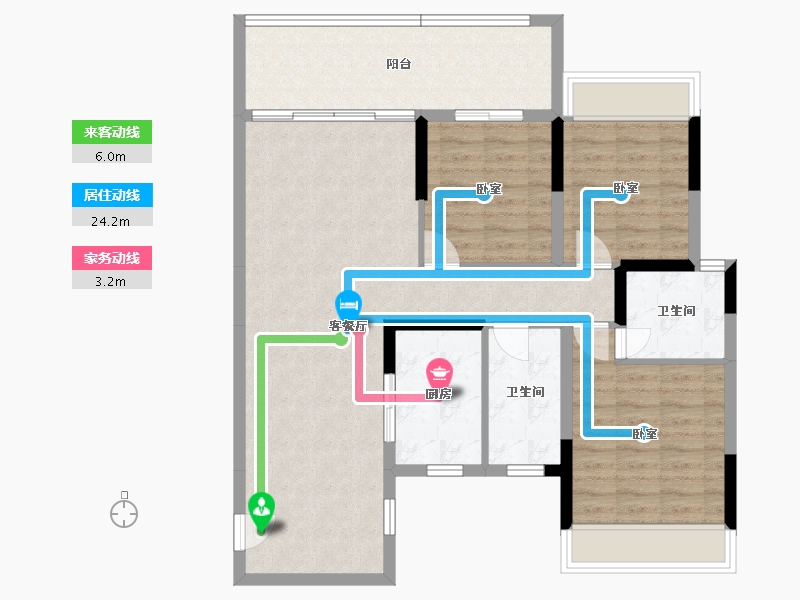 湖南省-湘潭市-永达九华府-98.03-户型库-动静线