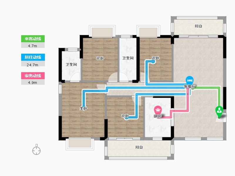 广西壮族自治区-南宁市-蟠龙小区-120.60-户型库-动静线