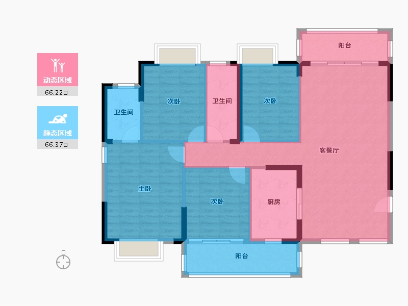 广西壮族自治区-南宁市-蟠龙小区-120.60-户型库-动静分区