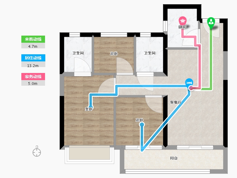 福建省-厦门市-聚龙美的君悦府-68.00-户型库-动静线