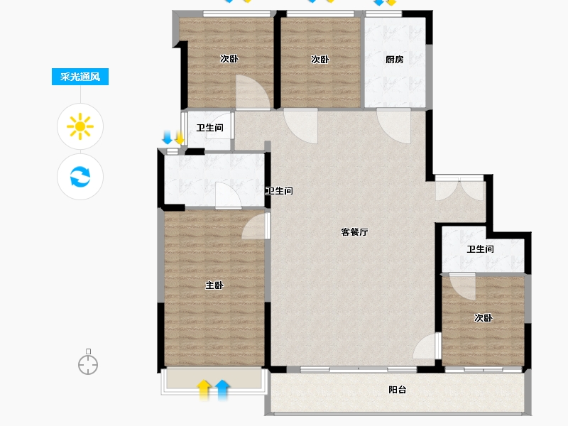 福建省-厦门市-建发养云-159.00-户型库-采光通风