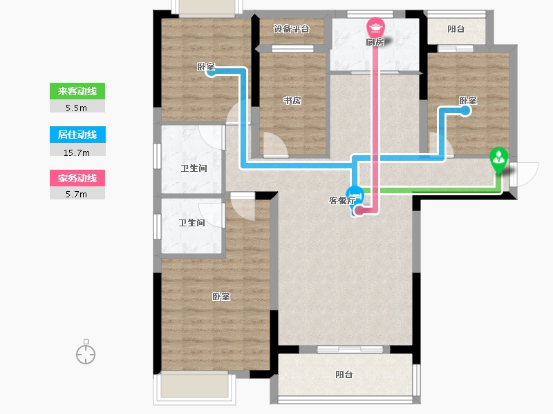 湖北省-黄冈市-红安东城国际-101.37-户型库-动静线