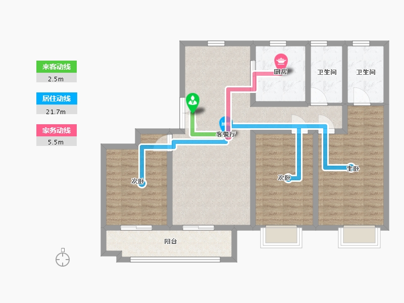 山东省-临沂市-鲁商知春湖-99.00-户型库-动静线