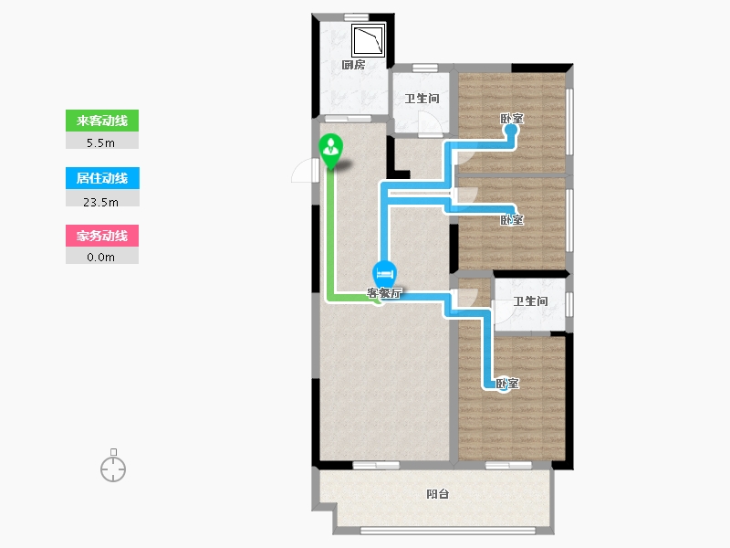 河南省-信阳市-信合江南里-107.89-户型库-动静线