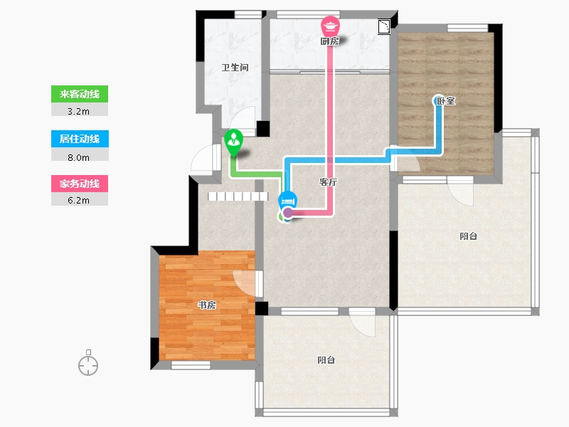 山东省-日照市-锦华锦园-90.24-户型库-动静线