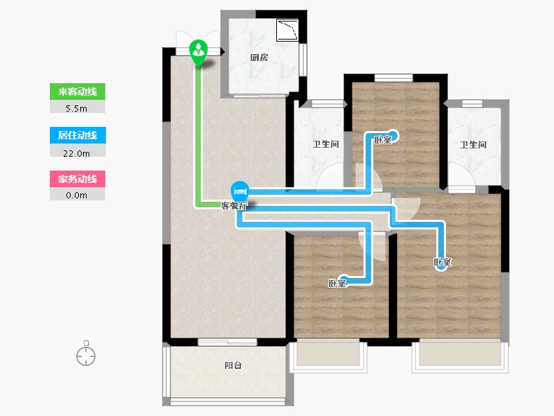 湖北省-黄冈市-铁投·书香林语-86.00-户型库-动静线