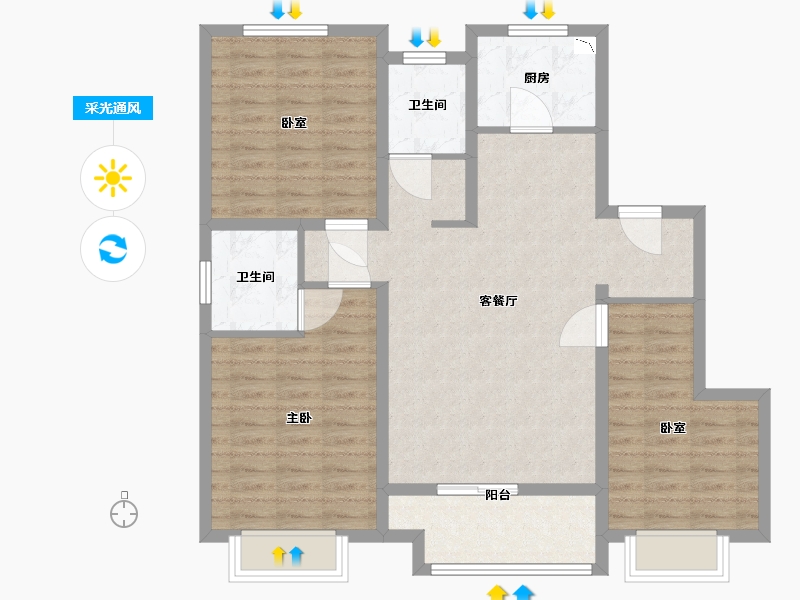 河南省-许昌市-泰·鸿府-97.01-户型库-采光通风