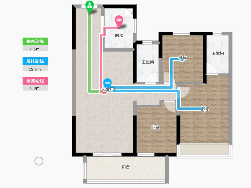 湖北省-黄冈市-铁投·书香林语-97.00-户型库-动静线