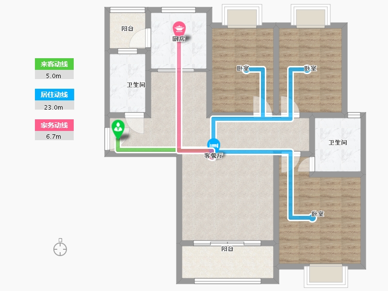 河南省-南阳市-宏江翡翠里-101.00-户型库-动静线