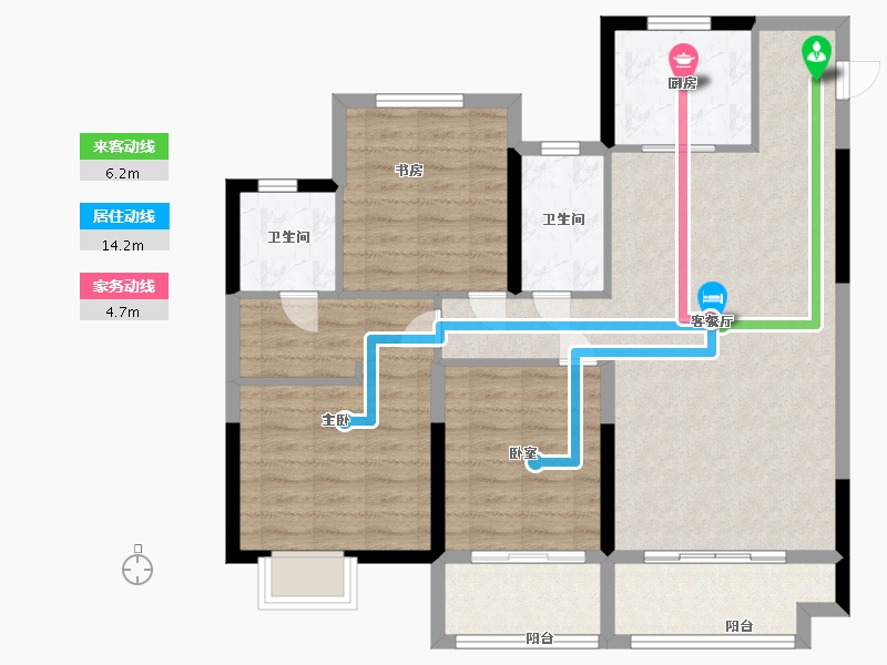 河南省-许昌市-万盛许都之心-96.00-户型库-动静线