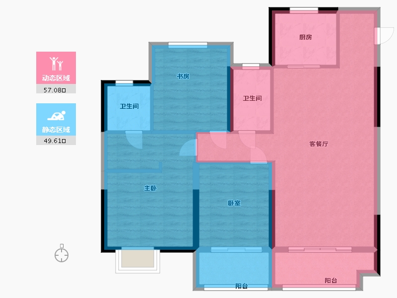 河南省-许昌市-万盛许都之心-96.00-户型库-动静分区