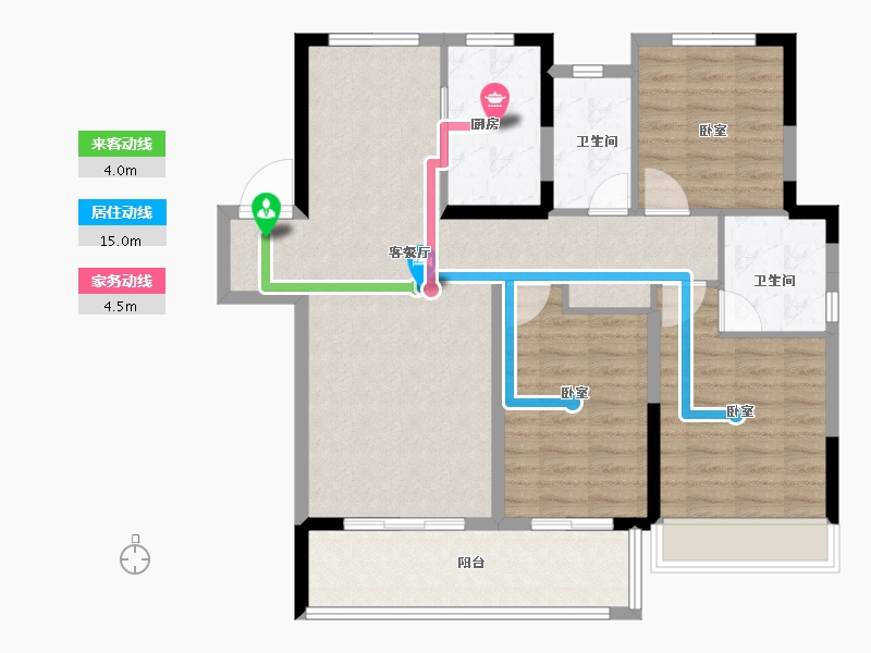 湖北省-宜昌市-融创学府壹号-100.00-户型库-动静线