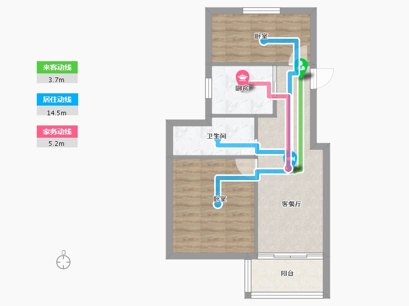 湖北省-黄冈市-城东一号-46.42-户型库-动静线