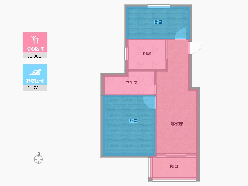 湖北省-黄冈市-城东一号-46.42-户型库-动静分区