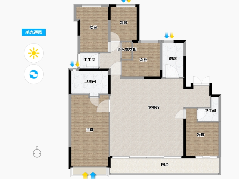 福建省-厦门市-建发养云-204.18-户型库-采光通风