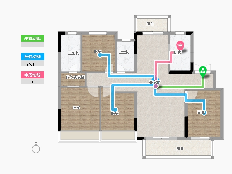 湖北省-宜昌市-融创学府壹号-112.00-户型库-动静线