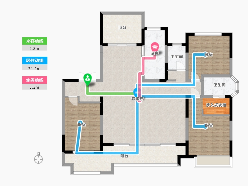 河南省-三门峡市-三门峡鸿润城-141.89-户型库-动静线