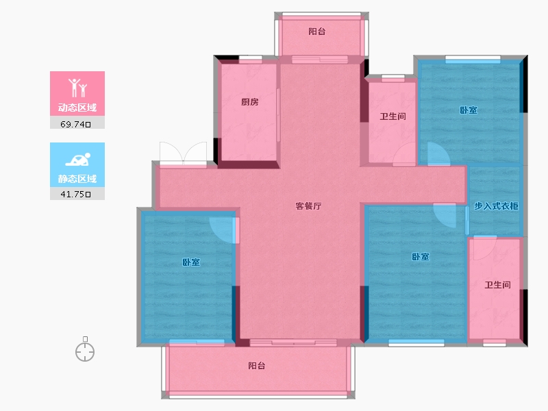 湖北省-宜昌市-融创学府壹号-100.00-户型库-动静分区