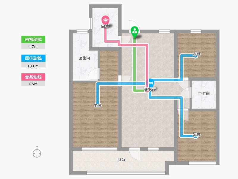 山东省-临沂市-鲁班国际-95.15-户型库-动静线