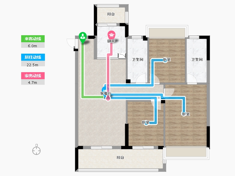 湖北省-黄冈市-泰禾富·凤凰府-100.55-户型库-动静线