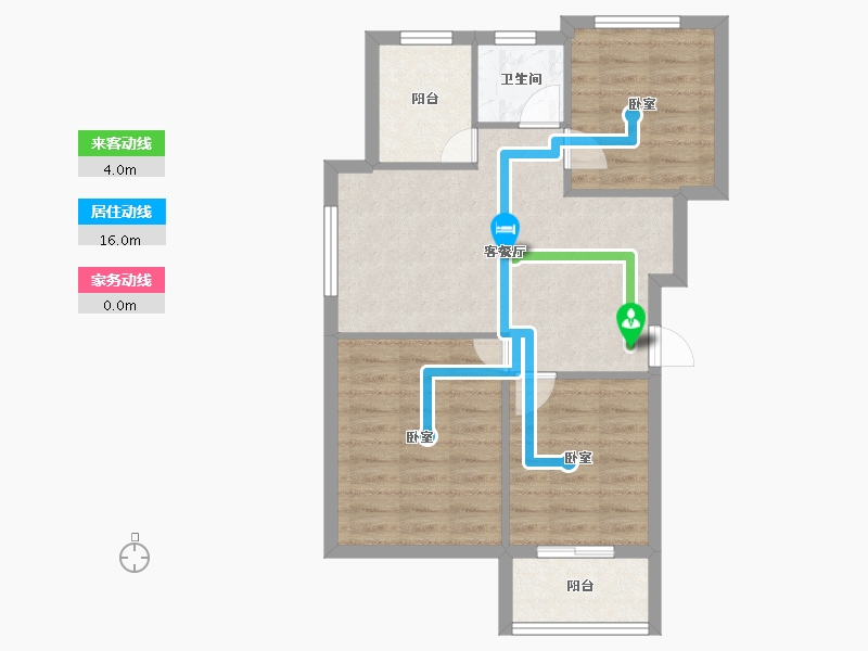 湖北省-黄冈市-城东一号-64.29-户型库-动静线