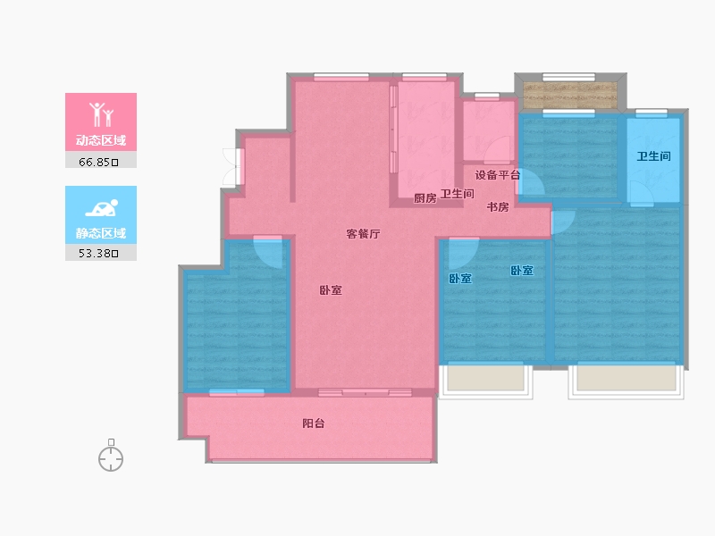 安徽省-宣城市-中梁江山御景-109.99-户型库-动静分区