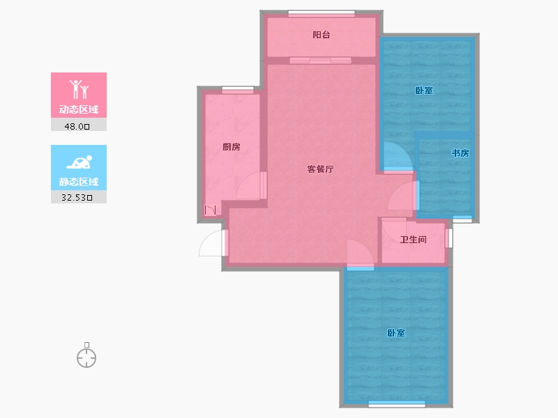 河南省-许昌市-骏景丽都-71.25-户型库-动静分区