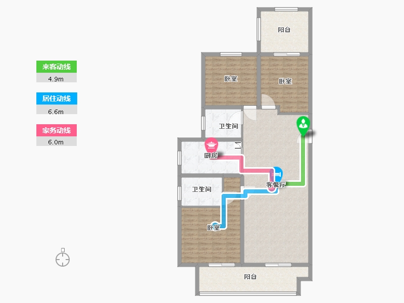 河南省-许昌市-亨源通英才花园-125.01-户型库-动静线