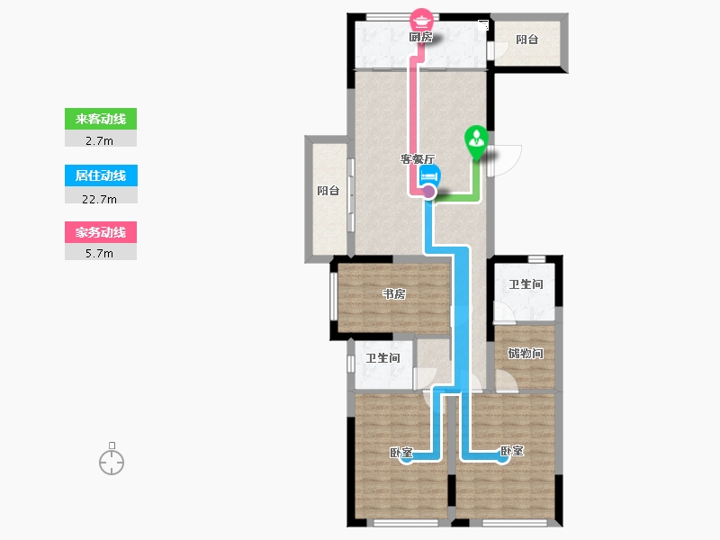 湖北省-武汉市-华发中城中央公园-102.00-户型库-动静线