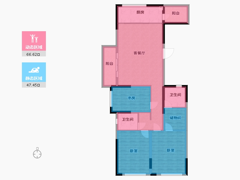 湖北省-武汉市-华发中城中央公园-102.00-户型库-动静分区