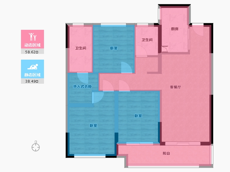 湖北省-武汉市-华发中城中央公园-86.50-户型库-动静分区