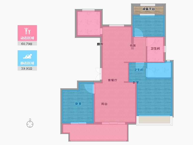 安徽省-宣城市-中梁江山御景-93.00-户型库-动静分区