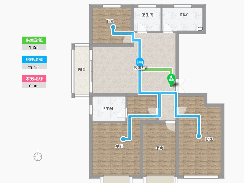 江苏省-宿迁市-广博丽景湾-110.00-户型库-动静线